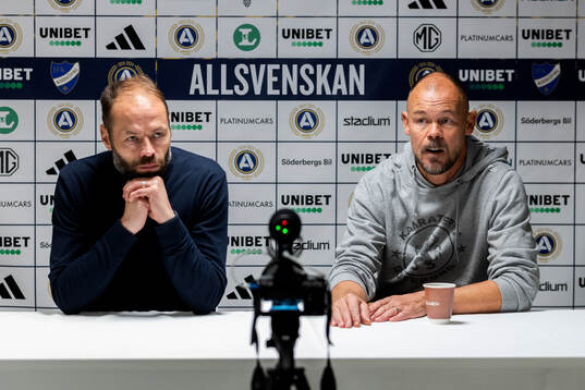 IFK Norrköpings tränare Andreas Alm och assisterande