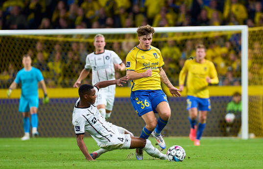 BRONDBY, DENMARK - OCTOBER 06: Mathias Kvistgaarden of