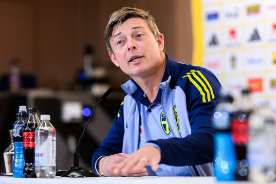 Head coach Jon Dahl Tomasson of the Swedish men's football