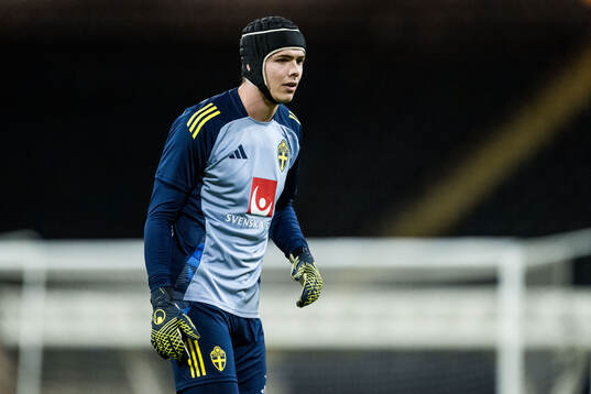 Goalkeeper Jacob Widell Zetterström of the Swedish men's