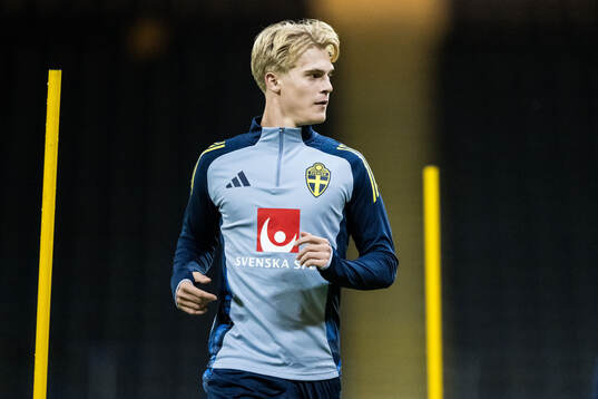 Lucas Bergvall of the Swedish men's football national team