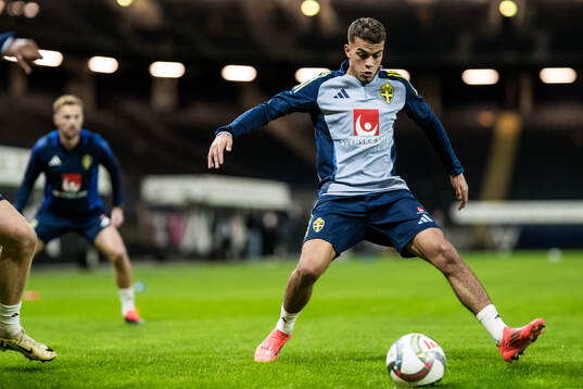 Yasin Ayari of the Swedish men's football national team at
