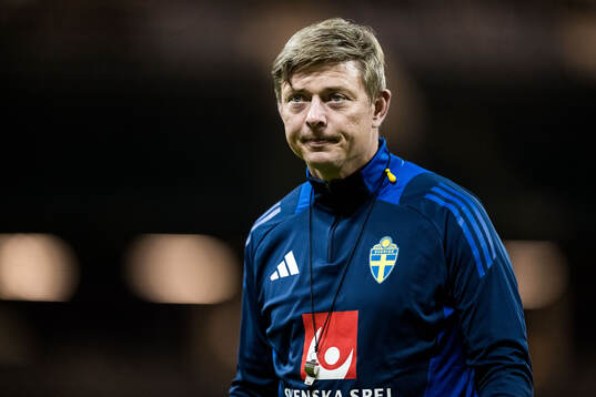 Head coach Jon Dahl Tomasson of the Swedish men's football