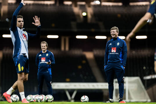 Head coach Jon Dahl Tomasson of the Swedish men's football