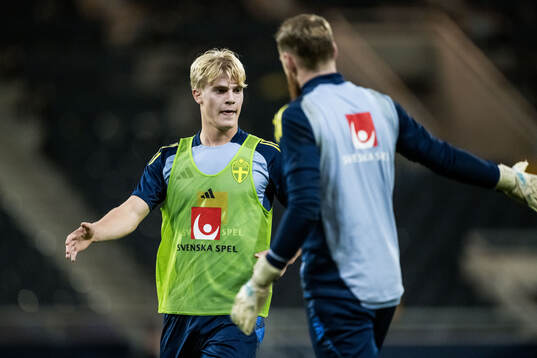Lucas Bergvall of the Swedish men's football national team