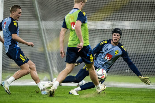 Goalkeeper Jacob Widell Zetterström of the Swedish men's