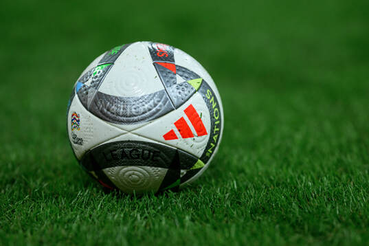 The official match ball of UEFA Nations League at a