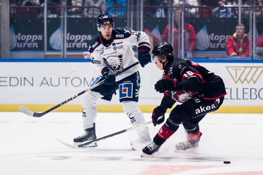 Linköpings Patrick Russell och Malmö Redhawks William von