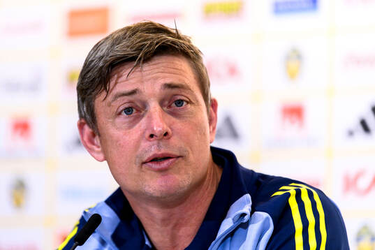 Head coach Jon Dahl Tomasson of the Swedish men's football