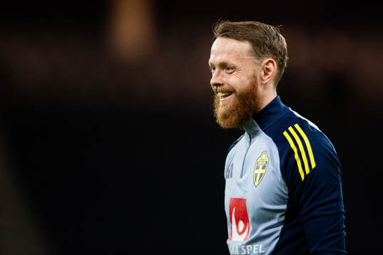 Goalkeeper Viktor Johansson of the Swedish men's football