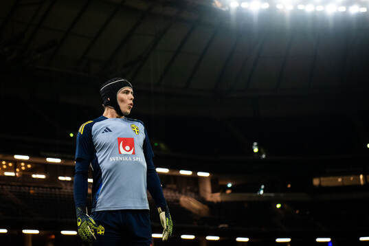 Goalkeeper Jacob Widell Zetterström of the Swedish men's