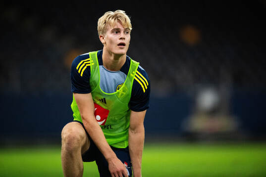 Lucas Bergvall of the Swedish men's football national team