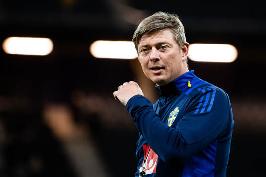 Head coach Jon Dahl Tomasson of the Swedish men's football