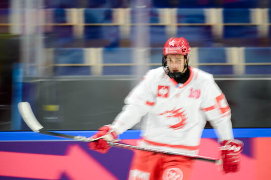 Radim Mrtka of Ocelari Trinec ahead the CHL game between