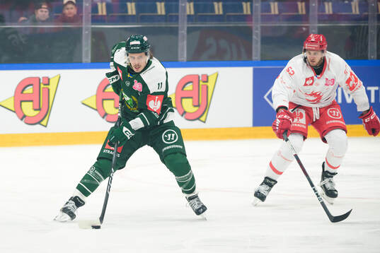 Joakim Nygård of Färjestad  and Martin Marincin of