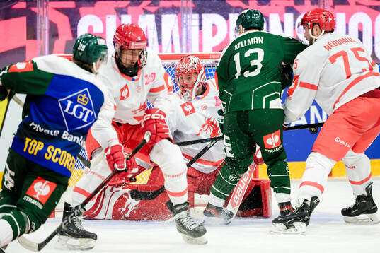 goaltender Marek Mazanec of Ocelari Trinec