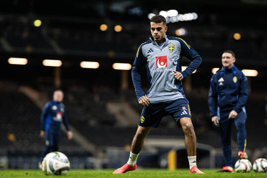 Yasin Ayari of the Swedish men’s national football team