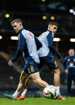 Emil Krafth and Yasin Ayari of the Swedish men’s national