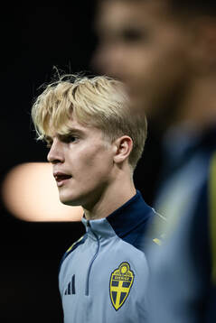 Lucas Bergvall of the Swedish men’s national football team