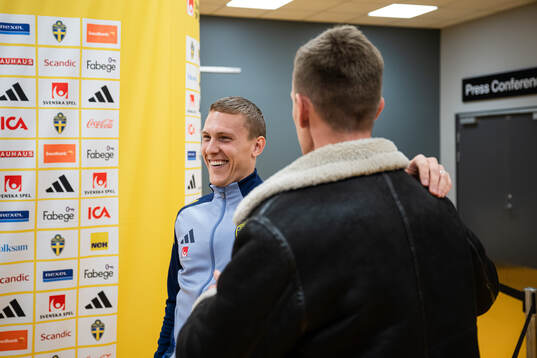 Ludwig Augustinsson and Pontus Wernbloom of the Swedish