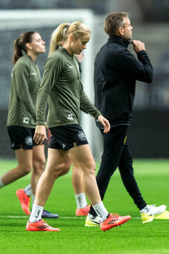 Julie Blakstad of Hammarby at a training session