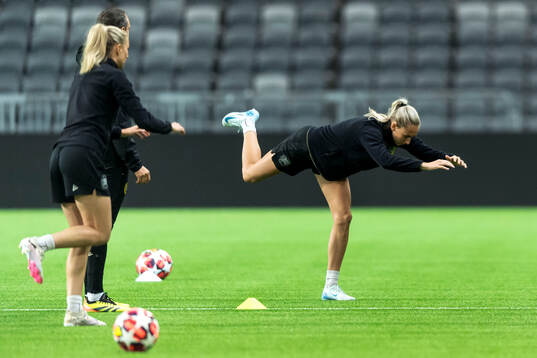 Ellen Wangerheim of Hammarby at a training session