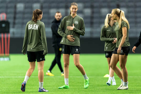 Bella Andersson of Hammarby at a training session