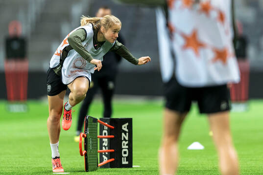 Julie Blakstad of Hammarby at a training session