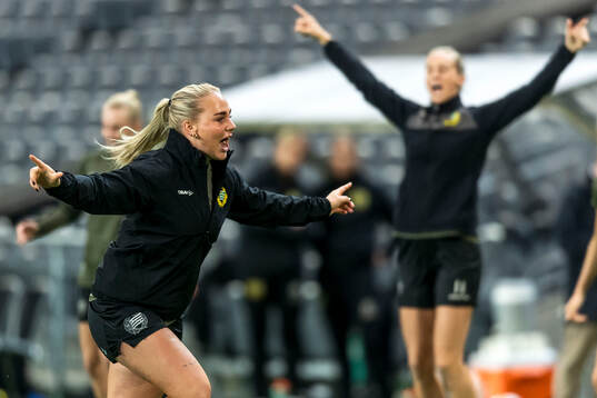 Cathinka Tandberg of Hammarby at a training session