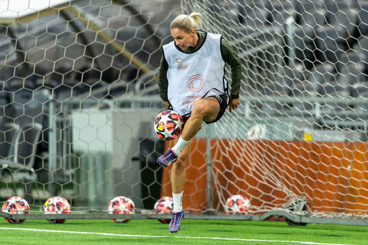 Jonna Andersson of Hammarby at a training session