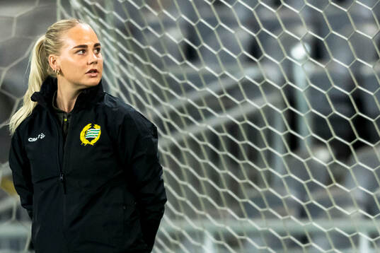 Cathinka Tandberg of Hammarby at a training session