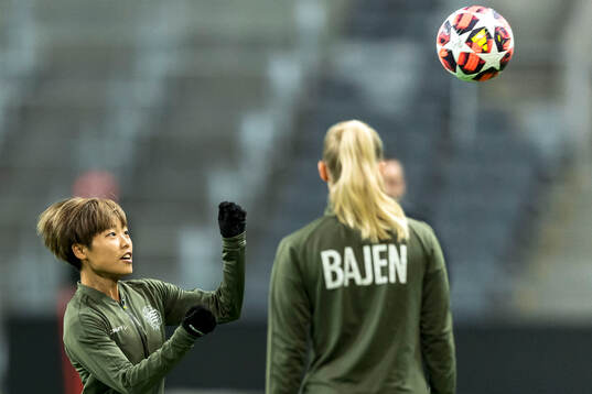 Asato Miyagawa of Hammarby at a training session