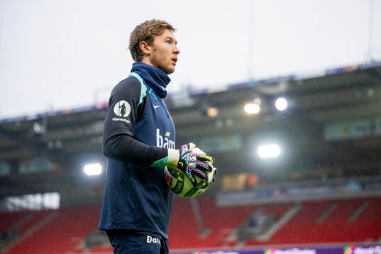 Goalkeeper Mathias Dyngeland of the Norwegian national