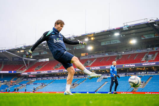 Goalkeeper Mathias Dyngeland of the Norwegian national