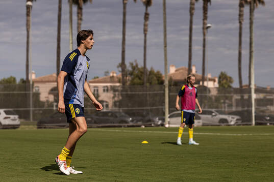 John Mellberg of Sweden at warm up