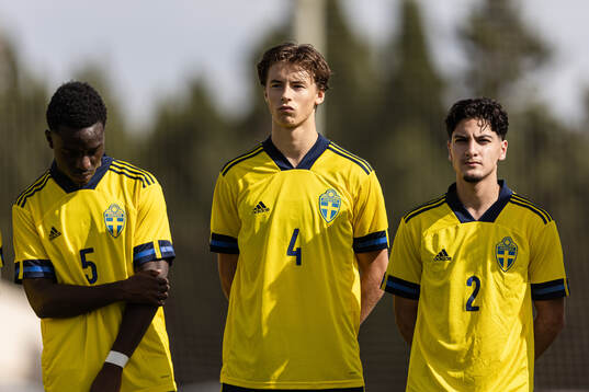 Genesis Antwi, John Mellberg and Emir El-Kathemi of Sweden