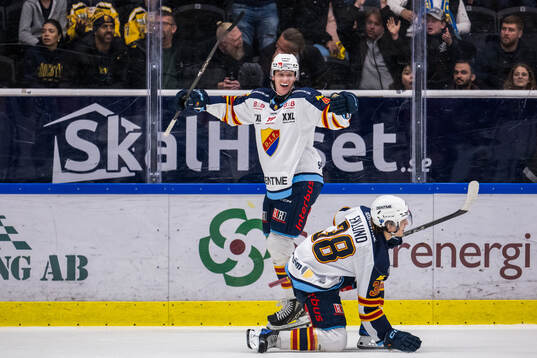 Djurgårdens Victor Eklund jublar