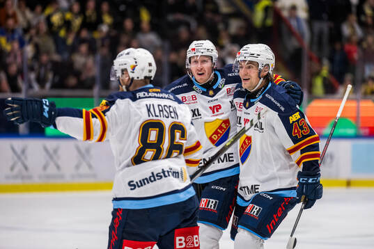 Djurgårdens Colby Sissons jublar