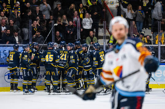 Södertäljes spelare jublar
