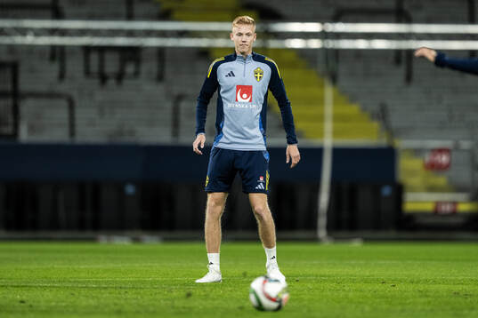 Hugo Larsson of the Swedish men's football national team at