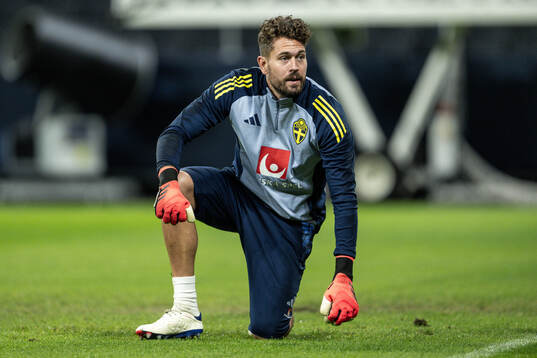 goalkeeper Kristoffer Nordfeldt of the Swedish men's