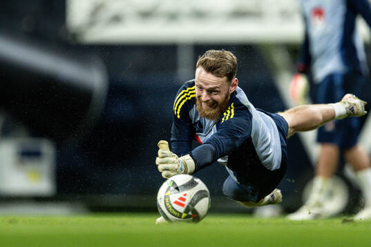 goalkeeper Viktor Johansson of the Swedish men's football
