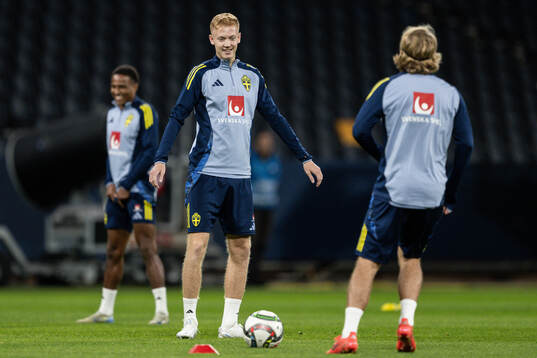 Hugo Larsson of the Swedish men's football national team at