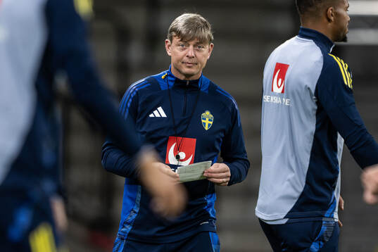 Head coach Jon Dahl Tomasson of the Swedish men's football