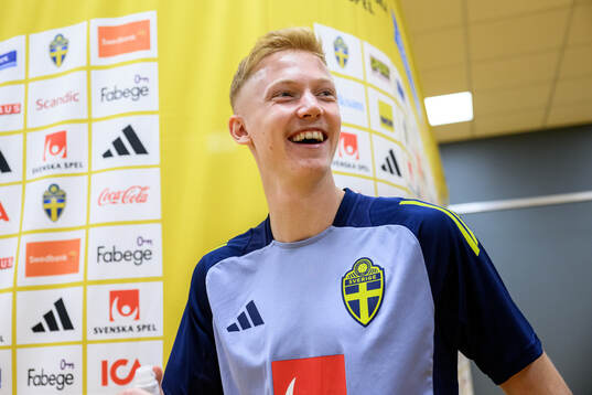 Hugo Larsson of the Swedish men's football national team