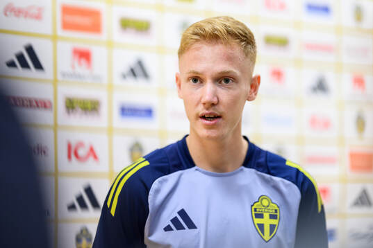 Hugo Larsson of the Swedish men's football national team