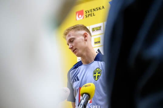 Hugo Larsson of the Swedish men's football national team