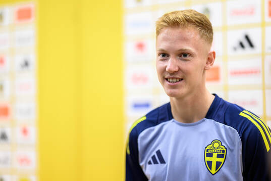 Hugo Larsson of the Swedish men's football national team