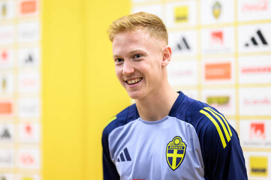 Hugo Larsson of the Swedish men's football national team