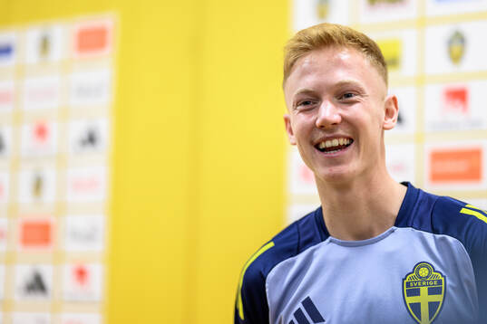 Hugo Larsson of the Swedish men's football national team